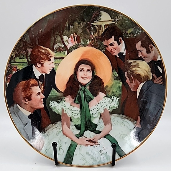 Scarlett And Her Suitors 1988 Collector Plate Howard Rogers MGM with Box - Picture 2 of 8